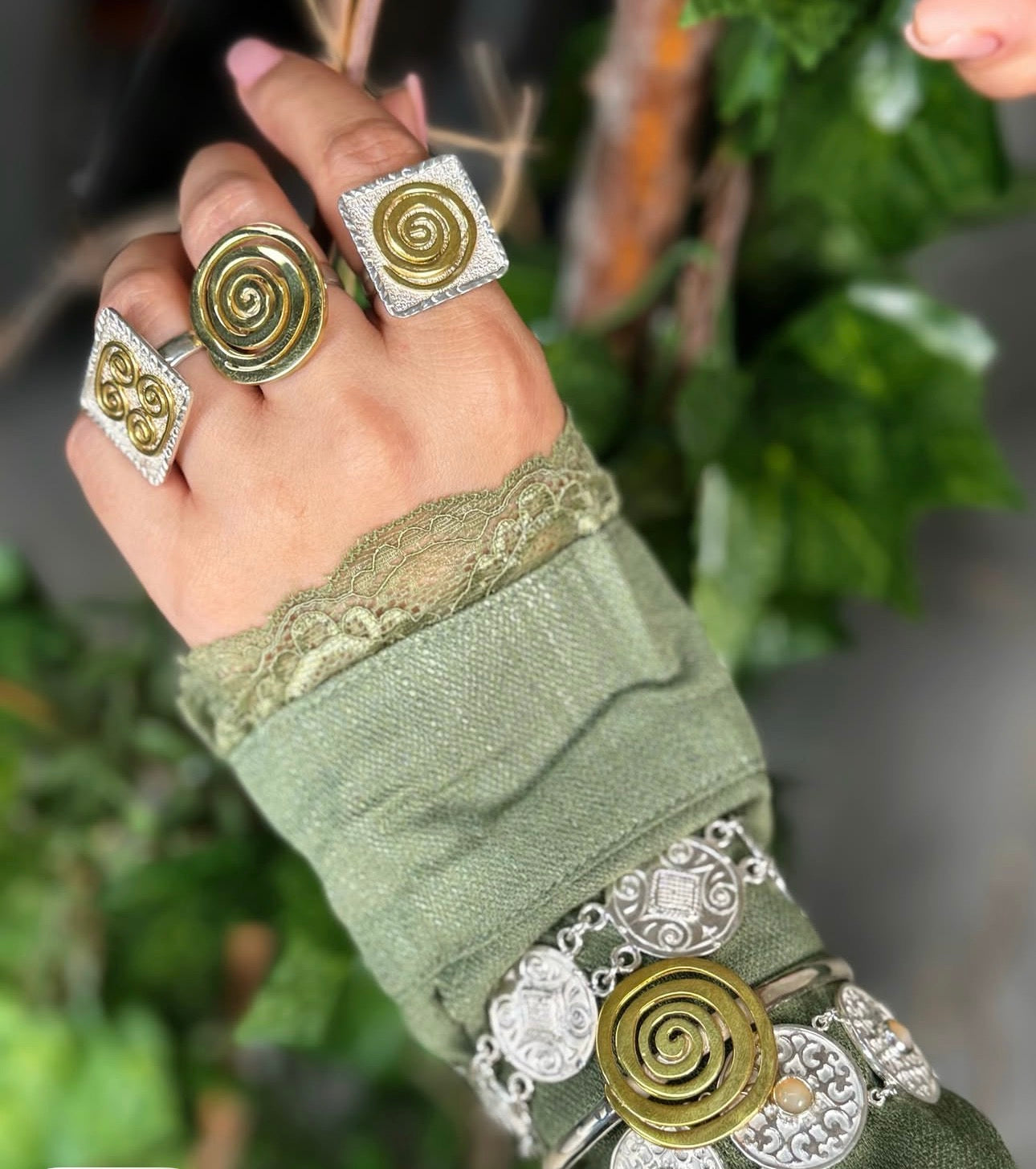 The Infinity Set: Ring & Earrings